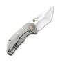 WE Thug Knife Gray Hand Rubbed Titanium Handle Satin Finished CPM-20CV Blade 2103A