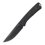 ANV Knives ANVP200-015 P200 N690 DLC Satin Black Plain Edge Leather Sheath