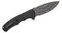 CIVIVI Black Aluminum Handle Damascus Blade Button Lock C18026E-DS1