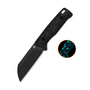 QSP Knife Baby Penguin  14C28N, black stonewash,  Blue  shredded CF QS130BP-F2