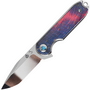 QSP Knife Nebula 14C28N, mirror polish,  Stabilized wood, Linerlock QS168-B
