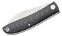 FOX Knives FX-273 CF Livri Slipjoint Folding Knife, M390 Blade, Micarta Handle. Leather Pouch