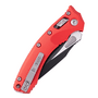 Microtech AMPHIBIAN RAM-LOK S/E BLACK STANDARD FLUTED ALUMINUM RED 137RL-1FLRD