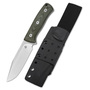 QSP Knife Bison V2, Satin D2 Blade, Green Micarta Handle QS134-C