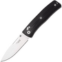 LionSteel NINI Folding knife M390 satin blade, full BLACK G10 handle NN1 GBK