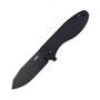 KUBEY Master Chief Folding Knife, AUS-10 Blade, Black G10 Handle KU358F