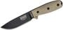 ESEE Model 4 Black Blade, 3D Green Canvas Micarta 4PB-017