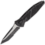 Microtech SOCOM ELITE T/E-AUTO BLACK TACTICAL PARTIAL SERRATED 161A-2T