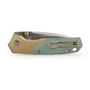 Vosteed Psyop 303 S35VN Satin, Teal Norplex UltreX™ Micarta &amp; Réz Bolster A2221