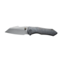 WE High-Fin Tiger Stripe Pattern Flamed Titanium Handle Gray Stonewashed CPM 20CV Blade WE22005-4