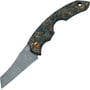 Fox Virtus Folding Pocket Knife Steel Damasteel Super Dense Twist Blade, Dark Matter Gold Handle