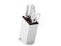WUSTHOF CLASSIC WHITE knife set 6-pieces &quot;bread knife version&quot; with slim knife block