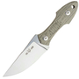 Giant Mouse GMF3, Green Canvas Micarta / Satin Blade / Leather Sheath GM-GMF3-GRN-SATIN