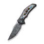 WE Magnetron Black Titanium Handle With Nebula Fat Carbon Fiber Inlay Heimskringla Damasteel Blade W