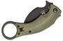 FOX/Bastinelli Black Bird Folding Karambit, N690Co Black Blade, OD Green G10 Handles FX-591 OD