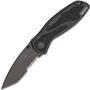 KERSHAW Ken Onion BLUR TANTO Assisted Folding Knife, Combo Blade- BLK/BLK , SERRATED K-1670TBLKST