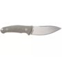 Viper NORDLYS Drop Point Stonewash N690Co, Green Canvas Micarta, Leather Sheath VT4044CG