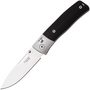 LionSteel NINI Folding knife M390 satin blade, Ti BOLSTER, BLACK G10 handle NN2 GBK
