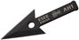 ESEE Arrowhead Point, Black Powder Coated, Clamshell Packaged AH1-ARROWHEAD-CS