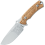 Fox-Knives FOX KNIVES OXYLOS OUTDOOR STAINLESS STEEL BECUT SATIN BLADE, OLIVE WOOD HANDLE FX-616 OL