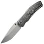 We Knife SwordfinAluminum Foil Carbon Fiber Handle Gray Titanium LinerSilver B