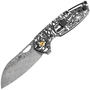 KANSEPT Model 6(Left-handed) Damascus 0.126''3.2mm Black White Carbon Fiber K1022L1