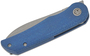 Petrified Fish PFE16 El Camino Gray Stonewashed N690 Blue Micarta PFE16BMGAW