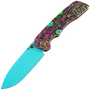 Tenable Kryo Light Blue Coated 14C28N Jade G10 with Purple Undead Print T1001V9