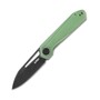 KUBEY Royal Nest Liner Lock EDC Pocket Knife Front Flipper Jade G10 Handle KU321C