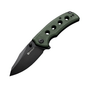 Sencut Excalis Green Canvas Micarta Handle Black 9Cr18MoV BladeLiner Lock S2306