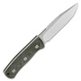 QSP Knife Bison V2, Satin D2 Blade, Green Micarta Handle QS134-C