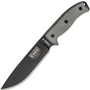ESEE Knives Model 6 black blade, grey micarta handle, molded sheath