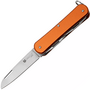 Fox-Knives FOX VULPIS FOLDING KNIFE STAINLESS STEEL N690co POLISH BLADE,ALLUMINIUM ORANGE HANDLE FX-