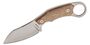 Lionsteel Fixed Blade M390 stone washed, Solid Natural CANVAS handle, leather sheath, Skinner H1 CVN