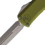Microtech Hera® II Mini D/E OD Green Apocalyptic® Partial Serrated 1702M-11APOD