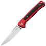 Lionsteel Solid RED Aluminum knife, MagnaCut blade STONE WASHED, Black Canvas inlay  SK01A RS