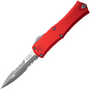 Microtech HERA II MINI RECURVE APOCALYPTIC PART SERRATE RED 1701M-11APRD