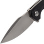 KUBEY Calyce Couteau Pliant à Lame Liner Lock Flipper Manche G10 Noir KU901E