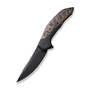 WE Merata Black Titanium Handle With Copper Foil Carbon Fiber Inlay Black Stonewashed CPM 20CV Blade