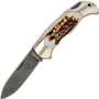 Boker Scout Spearpoint Hirschhorn Damast 112201DAM