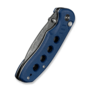Civivi Triptych Blue Canvas Micarta HandleDamascus BladeButton Lock