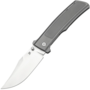 Kansept knives Bison Satin CPM S35VN Plain Titanium with Frag Pattern K1108A1