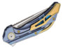Bestech VIGIL M390, Satin, Titanium, Blue BT2201B