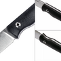 Real Steel Bushcraft Plus II, Black G10,Full Flat Grind Satin 14C28N RE-3721F