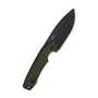 QSP Knife Tiny TOT 10Cr15MoV, black stonewash,  OD green G10 QS169-B2