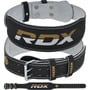 RDX BELT 4&quot; LEATHER BLACK GOLD S