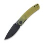 KUBEY Momentum Sherif Manganas Design Liner Lock Folding Knife Translucent Yellow G10 Handle KU344F