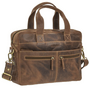 GreenBurry Vintage Leather Briefcase 15&quot; Laptop Antique brown 38x26cm