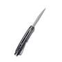 KUBEY Leaf Liner Lock Front Flipper Couteau Pliant Noir Noir Or CF et Manche en Résine KU333D