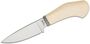 Lionsteel Fixed knife m390 blade WHITE Micarta handle, Ti guard, leather sheath WL1  MW